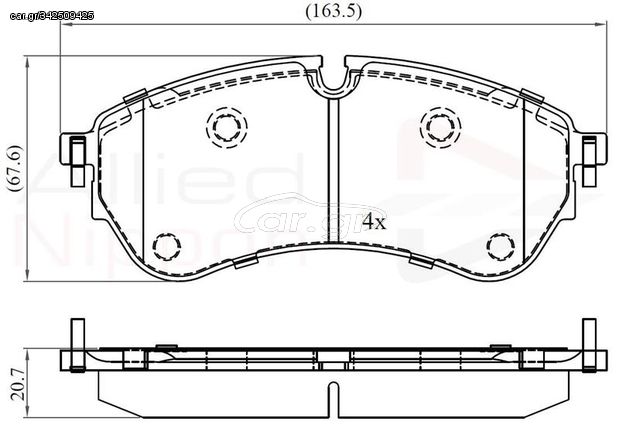 ΣΕΤ ΔΙΣΚΟΦΡΕΝΑ ΕΜΠΡ. VW COMLINE ADB02388