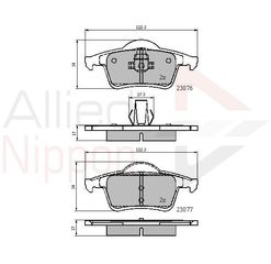 ΣΕΤ ΔΙΣΚΟΦΡΕΝΑ ΟΠΙΣΘ. VOLVO COMLINE ADB0729