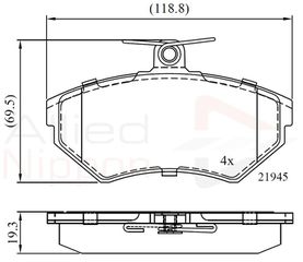ΣΕΤ ΔΙΣΚΟΦΡΕΝΑ ΕΜΠΡ. AUDI-VW COMLINE ADB0736