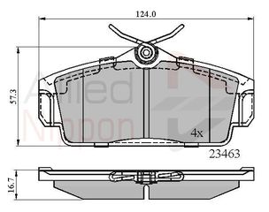 ΣΕΤ ΔΙΣΚΟΦΡΕΝΑ ΕΜΠΡ. NISSAN COMLINE ADB0740