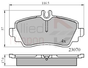 ΣΕΤ ΔΙΣΚΟΦΡΕΝΑ ΕΜΠΡ. MERCEDES COMLINE ADB0748