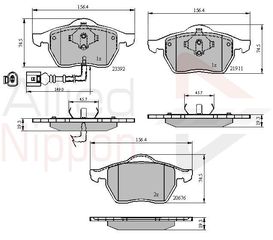 ΣΕΤ ΔΙΣΚΟΦΡΕΝΑ ΕΜΠΡ. AUDI-SEAT-VW COMLINE ADB11111