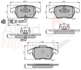 ΣΕΤ ΔΙΣΚΟΦΡΕΝΑ ΕΜΠΡ. AUDI-SEAT-VW COMLINE ADB11224