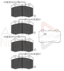 ΣΕΤ ΔΙΣΚΟΦΡΕΝΑ ΕΜΠΡ. PEUGEOT COMLINE ADB11227