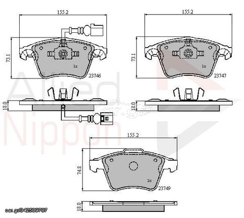 ΣΕΤ ΔΙΣΚΟΦΡΕΝΑ ΕΜΠΡ. VW COMLINE ADB11312