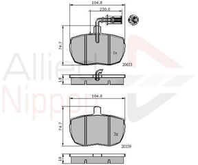 ΣΕΤ ΔΙΣΚΟΦΡΕΝΑ ΕΜΠΡ. LAND ROVER COMLINE ADB1413