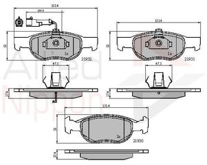 ΣΕΤ ΔΙΣΚΟΦΡΕΝΑ ΕΜΠΡ. FIAT-LANCIA COMLINE ADB1479