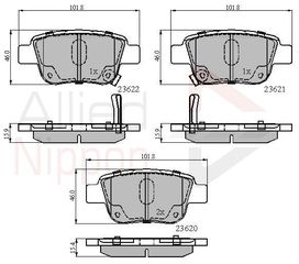 ΣΕΤ ΔΙΣΚΟΦΡΕΝΑ ΟΠΙΣΘ. TOYOTA COMLINE ADB31141