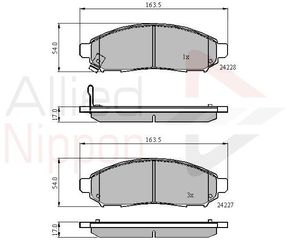 ΣΕΤ ΔΙΣΚΟΦΡΕΝΑ ΕΜΠΡ. NISSAN COMLINE ADB31520