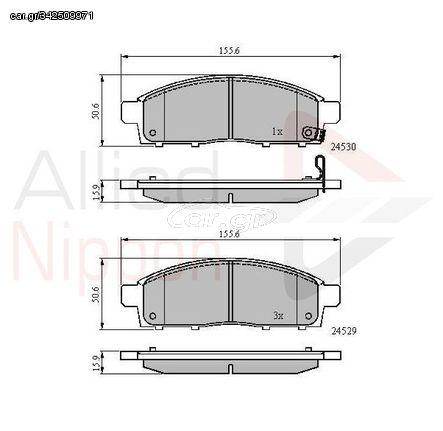 ΣΕΤ ΔΙΣΚΟΦΡΕΝΑ ΕΜΠΡ. MITSUBISHI COMLINE ADB31584