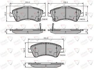 ΣΕΤ ΔΙΣΚΟΦΡΕΝΑ ΕΜΠΡ. TOYOTA COMLINE ADB31588