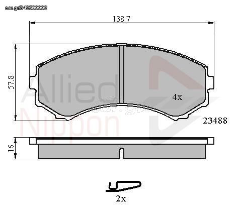 ΣΕΤ ΔΙΣΚΟΦΡΕΝΑ ΕΜΠΡ. MAZDA-MITSUBISHI COMLINE ADB3172