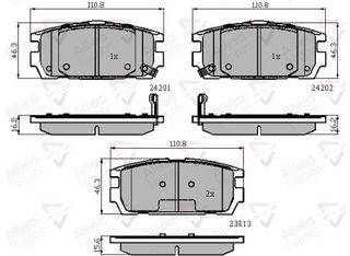 ΣΕΤ ΔΙΣΚΟΦΡΕΝΑ ΟΠΙΣΘ. HYUNDAI COMLINE ADB31743