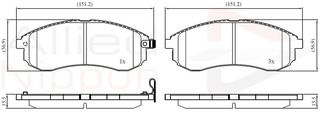 ΣΕΤ ΔΙΣΚΟΦΡΕΝΑ ΕΜΠΡ. MITSUBISHI COMLINE ADB31749