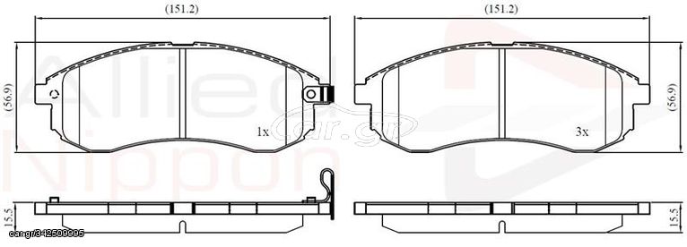 ΣΕΤ ΔΙΣΚΟΦΡΕΝΑ ΕΜΠΡ. MITSUBISHI COMLINE ADB31749