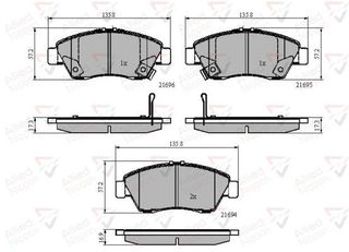 ΣΕΤ ΔΙΣΚΟΦΡΕΝΑ ΕΜΠΡ. HONDA COMLINE ADB32009