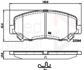 ΣΕΤ ΔΙΣΚΟΦΡΕΝΑ ΕΜΠΡ. MAZDA COMLINE ADB32252