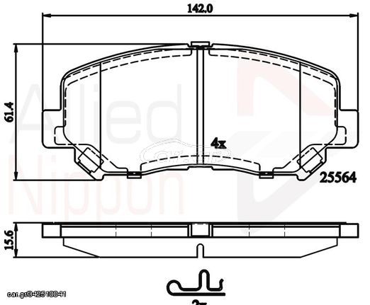 ΣΕΤ ΔΙΣΚΟΦΡΕΝΑ ΕΜΠΡ. MAZDA COMLINE ADB32252