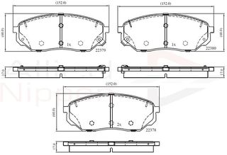 ΣΕΤ ΔΙΣΚΟΦΡΕΝΑ ΕΜΠΡ.  KIA COMLINE ADB32353