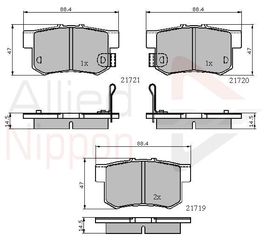 ΣΕΤ ΔΙΣΚΟΦΡΕΝΑ ΟΠΙΣΘ. HONDA-ROVER COMLINE ADB3471