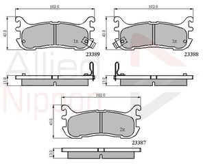 ΣΕΤ ΔΙΣΚΟΦΡΕΝΑ ΟΠΙΣΘ. MAZDA COMLINE ADB3822