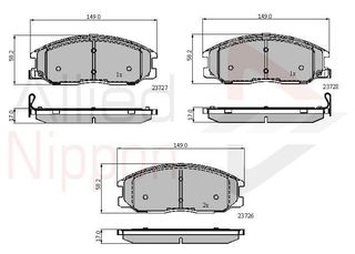 ΣΕΤ ΔΙΣΚΟΦΡΕΝΑ ΕΜΠΡ. HYUNDAI COMLINE ADB3902