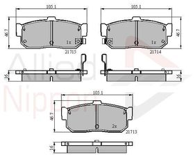 ΣΕΤ ΔΙΣΚΟΦΡΕΝΑ ΟΠΙΣΘ. NISSAN COMLINE ADB3955