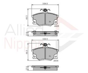 ΣΕΤ ΔΙΣΚΟΦΡΕΝΑ ΕΜΠΡ. ALFAROMEO-FIAT COMLINE ADB4137