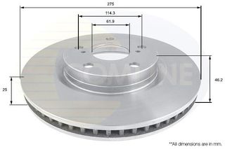 ΕΠΙΧΡΙΣΜΕΝΗ ΔΙΣΚΟΠΛΑΚΑ ΕΜΠΡΟΣΘ. TOYOTA COMLINE ADC01136V