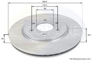 ΕΠΙΧΡΙΣΜΕΝΗ ΔΙΣΚΟΠΛΑΚΑ ΕΜΠΡΟΣΘ.NISSAN COMLINE ADC0270V