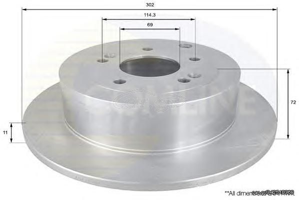 ΕΠΙΧΡΙΣΜΕΝΗ ΔΙΣΚΟΠΛΑΚΑ ΟΠΙΣΘ. HYUNDAI COMLINE ADC1094V