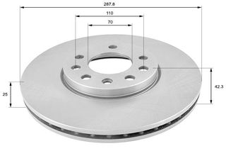 ΔΙΣΚΟΠΛΑΚΑ ΕΜΠΡΟΣΘ.OPEL-SAAB-LOTUS COMLINE ADC1107V