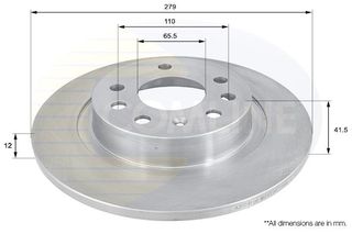 ΕΠΙΧΡΙΣΜΕΝΗ ΔΙΣΚΟΠΛΑΚΑ ΟΠΙΣΘ. OPEL-SAAB COMLINE ADC1116