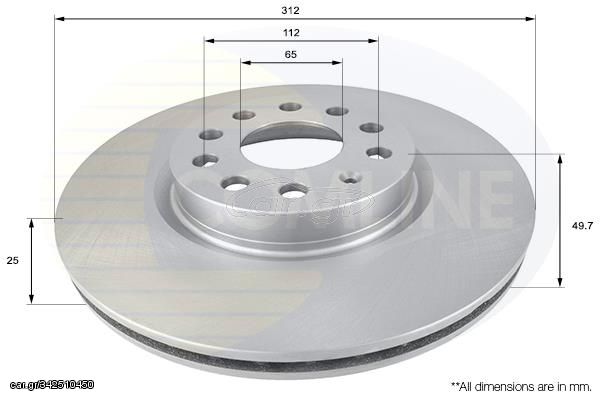 ΕΠΙΧΡΙΣΜΕΝΗ ΔΙΣΚΟΠΛΑΚΑ ΕΜΠΡΟΣΘ.VW COMLINE ADC1449V