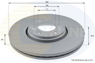 ΕΠΙΧΡΙΣΜΕΝΗ ΔΙΣΚΟΠΛΑΚΑ ΕΜΠΡΟΣΘ.CITROEN-FIAT-PEUGEOT COMLINE ADC1579V