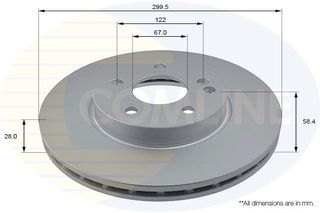 ΕΠΙΧΡΙΣΜΕΝΗ ΔΙΣΚΟΠΛΑΚΑ ΕΜΠΡΟΣΘ.MERCEDES COMLINE ADC1627V