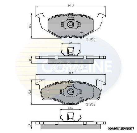 ΣΕΤ ΔΙΣΚΟΦΡΕΝΑ ΕΜΠΡ. AUDI-VW COMLINE CBP0180