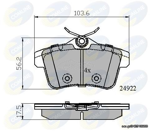 ΣΕΤ ΔΙΣΚΟΦΡΕΝΑ ΟΠΙΣΘ. CITROEN-PEUGEOT COMLINE CBP02045