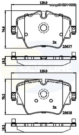 ΣΕΤ ΔΙΣΚΟΦΡΕΝΑ ΕΜΠΡ.  BMW - MINI COMLINE CBP02319