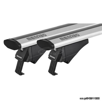 ΜΠΑΡΕΣ ΟΡΟΦΗΣ ΑΛΟΥΜΙΝΙΟΥ BLADE M SILVER 118cm ΜΕ ΑΚΡΑ ALFA HIGH ΓΙΑ FLUSH / STANDARD RAILS MENABO - 2 ΤΕΜ.