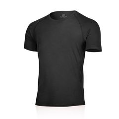 Ανδρικό Ισοθερμικό 100% Merino Wool SS T-Shirt Lasting Quido 160gr - Black / Μαύρο  / LAS-QUIDO-9090_1