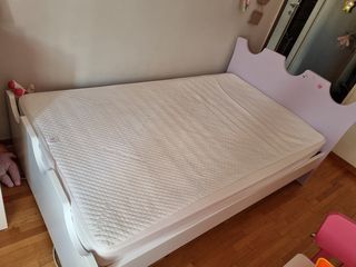 Παιδικό ημίδιπλο κρεβάτι για κορίτσια Woody Line
