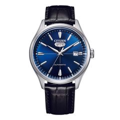Citizen C7, Men's Automatic Watch, Black Leather Strap NH8390-20L