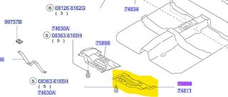 Πλαστική ποδιά κάτω μηχανής NISSAN Sunny N14 B13  - 1990-1995 # 7589958C00 /ΓΝΗΣΙO