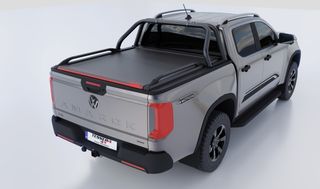 Μαύρο ματ ανοξείδωτο Roll bar δύο σκελών (RB 407 INOX BLACK) Volkswagen Amarok 2023+-thumb-1