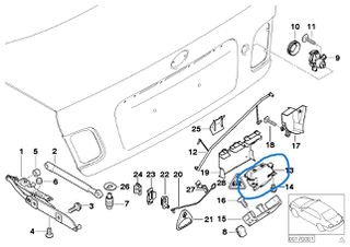 ΚΛΕΙΔΑΡΙΑ ΠΟΡΤ ΜΠΑΓΚΑΖ BMW E46 E81 E82 Ε87 E88 Ε85 Ε90 Ε92 Ε60 E63 / METZGER  ''BMW Bαμβακας''-thumb-9