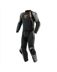 Dainese Avro 4 Leather 2pcs Suit Δερμάτινη Διαιρούμενη Φόρμα Black-Matt/Charcoal-Gray/Tibetan-Platinum