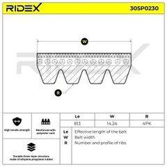 Ιμάντας poly-V 305P0230 RIDEX-thumb-2