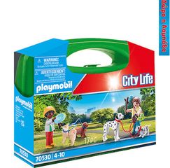 Playmobil City Life Βαλιτσάκι Βόλτα με Σκυλάκια για 4-10 ετών (70530) & Δώρο Λαμπάδα