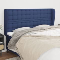 Κεφαλάρι με Πτερύγια Μπλε 183x23x118/128 εκ. Υφασμάτινο 3118410